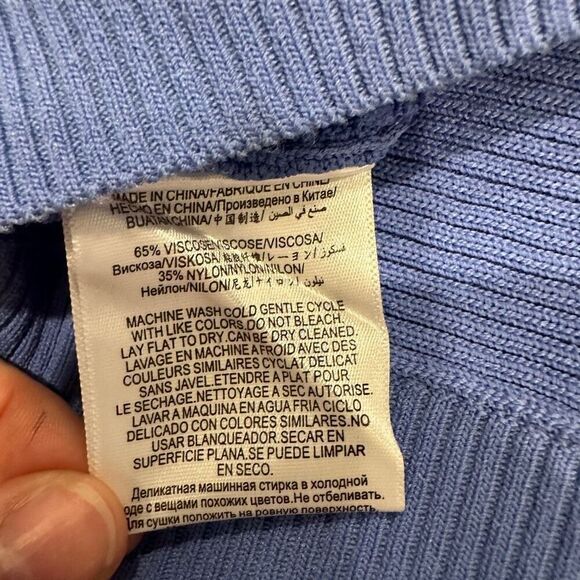 NWT BCBGMAXAZRIA Sidney Halter Top In Persian Blue - Picture 4 of 5